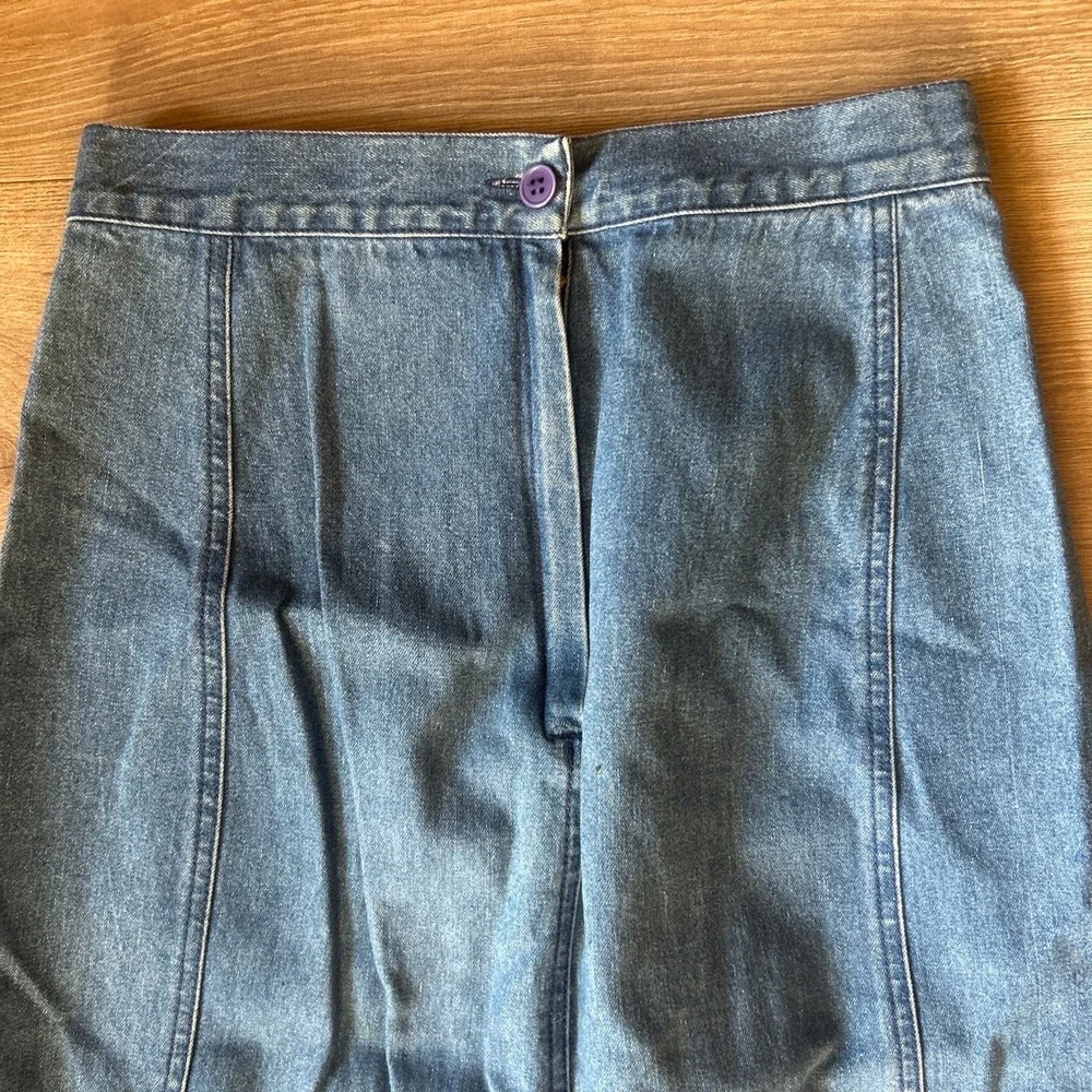Vintage Jay Jacobs Denim Maxi Blue Cotton High Waist 90s Skirt